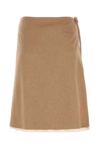 미우미우 Biscuit camel skirt / MG1989S231165 F0040