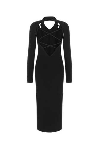 DION LEE Black wool dress / A7613P22 BLACKBLACK