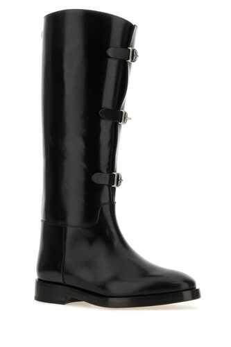 DURAZZI Black leather boots / SB04B B001