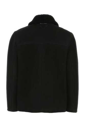 프라다 Black shearling jacket  / UPS471JHY F0002
