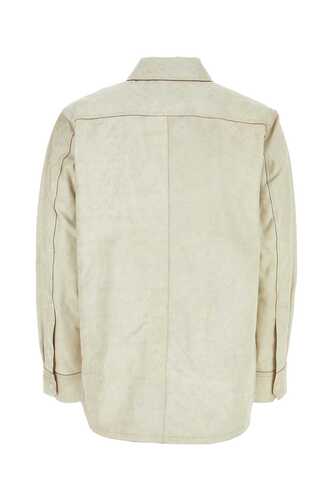 HELMUT LANG Chalk leather shirt / N04HM105 100