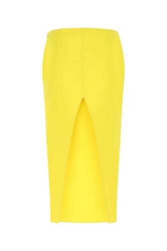 프라다 Yellow satin skirt / P198TGS221393 F0010