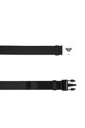 프라다 Black leather belt / 2CM253053 F0002
