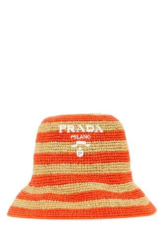 프라다 Embroidered raffia hat / 1HC2642D1N F0P6K