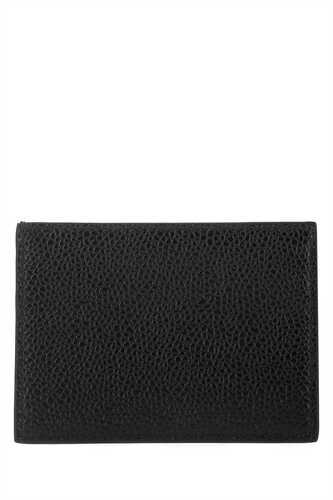 톰브라운 Black leather card holder / MAW020L00198 001