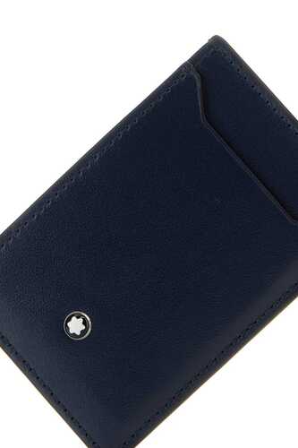 MONTBLANC Blue leather cardholder / 131697 INKBLUE
