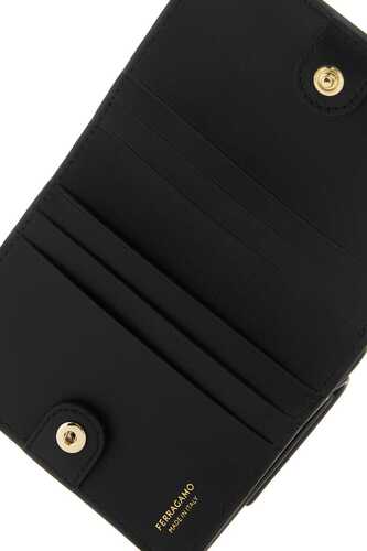 페라가모 Black leather wallet / 220434760658 NERO