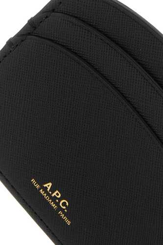 아페쎄 Black leather card holder / PXBJQF63270 LZZ