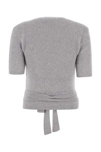 가니 Grey stretch alpaca blend sweater / K1965 523