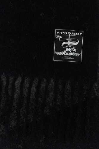 Y PROJECT Embroidered mohair / SCARF16S25 BLKGRE