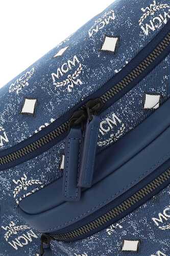 MCM Embroidered denim Fursten belt / MMZDSFI01 LE