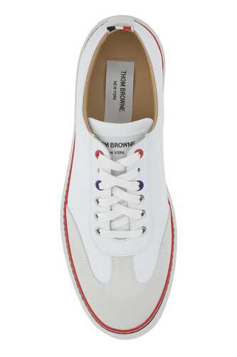 톰브라운 White leather sneakers / MFD137A06107 100