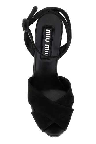 미우미우 Black suede sandals / 5XP902F095008 F0002