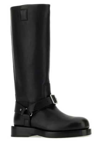 버버리 Black leather saddle boots  / 8075379 A1189