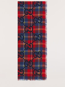 GUCCI Maxi GG wool scarf 715665