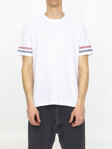 톰브라운 Textured cotton t-shirt MJS204A