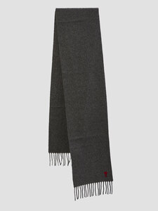 AMI PARIS Anthracite wool scarf USF405