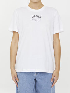 가니 Ganni logo t-shirt T3561