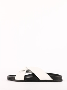 ELLEME White leather sandals TRESSE SANDAL