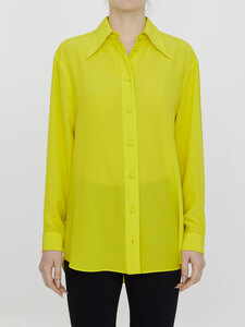 구찌 Yellow silk shirt 731203