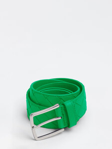BOTTEGA VENETA Green leather belt 609182
