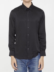셀린느 Black silk shirt 2C813778R