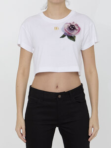 DOLCE&amp;GABBANA T-shirt with floral appliqué F8U99Z