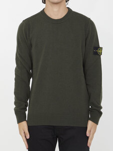 스톤아일랜드 Compass patch fine-knit sweatshirt 7915508A3