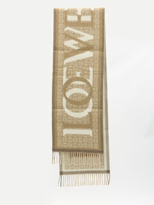 로에베 Love scarf in wool and cashmere F606257X51