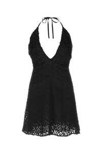 생로랑 Black crepe mini dress / 708354Y5F69 1000