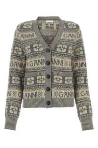 가니 Embroidered wool blend cardigan  / K1971 523