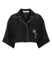 팜엔젤스 Black linen shirt / PWGG003E23FAB001 1076