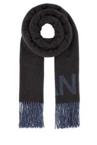 가니 Melange dark brown wool scarf / A5283 869