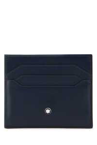 MONTBLANC Blue leather cardholder / 131694 INKBLUE