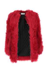 생로랑 Red eco fur coat / 673148Y7D45 6201