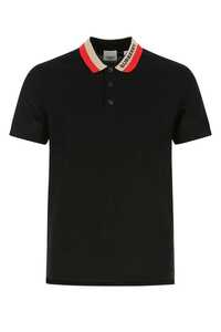 버버리 Black piquet polo shirt  / 8039265 A1189