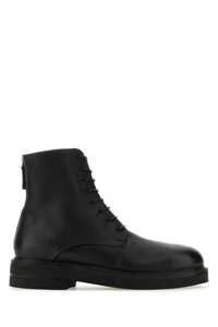 MARSELL Black leather ankle boots / MW3961147 666