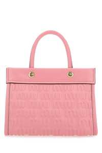 미우미우 Pink leather handbag / 5BA2432F5X F0442