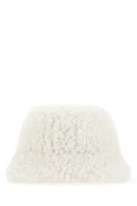 프라다 Ivory eco shearling hat / 1HC1372FLI F0018