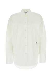 MSGM White poplin shirt / 3541MDE19X237608 01