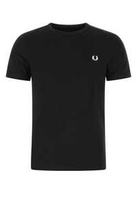 프레드페리 Black cotton t-shirt / M3519 102
