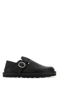 질산더 Black leather slippers / J33WP0025P0503 001