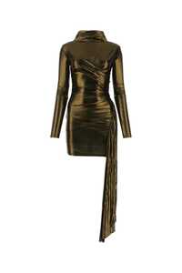 BLUMARINE Bronze jersey mini dress / 4A060A N0838