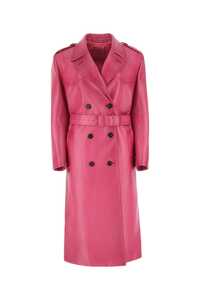 프라다 Fuchsia leather coat / 56A074S22211KD F0029