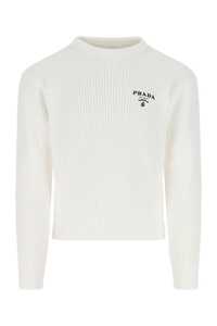 프라다 White cotton sweater / UMB390S221107B F0009