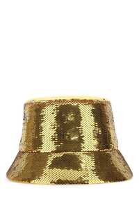 프라다 Gold sequins bucket hat / 1HC1372D0G F0W3L
