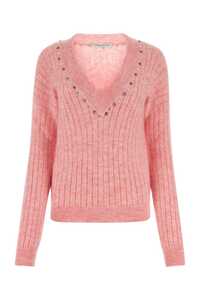 ALESSANDRA RICH Melange pink wool / FAB3486 8066
