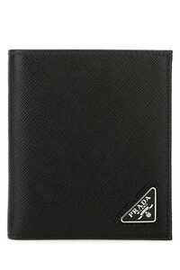 프라다 Black leather wallet / 2MO004QHH F0002