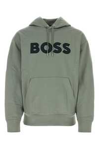 BOSS Sage green cotton sweatshirt / 50486243 343