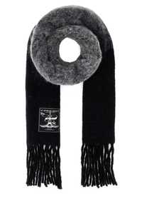 Y PROJECT Embroidered mohair / SCARF16S25 BLKGRE